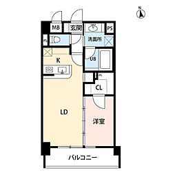 ディナミス 1LDKの間取図画像
