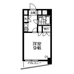 エスパシオ支倉 3階1Kの間取り
