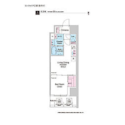 COMFORIA江坂 1LDKの間取図画像
