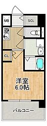 Modern Palazzo 東本町 7階1Kの間取り