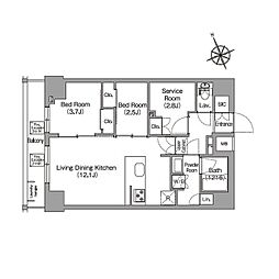 コンフォリア東葛西 3階2SLDKの間取り