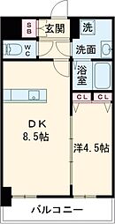 プレサンス新神戸駅前 11階1DKの間取り