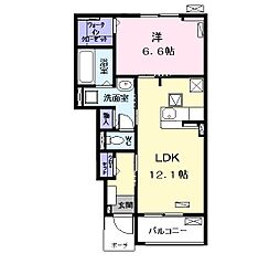 ローズアベニュー 1LDKの間取図画像