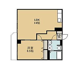 リバータウン錦本 2DKの間取図画像