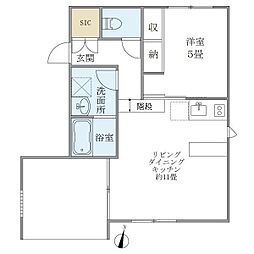 ＡＬＥＲＯ中野 1階1LDKの間取り