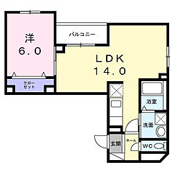 ジョリエメゾン千石 1階1LDKの間取り