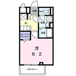 ジョリエメゾン千石 2階1Kの間取り