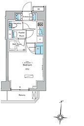 ウィルテラス森下四丁目 3階1Kの間取り