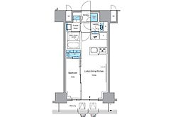プライムアーバン浅草テラス 1LDKの間取図画像