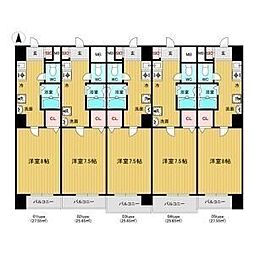 リアライズ岐阜駅前(旧:プラウランド岐阜) 4階1Kの間取り