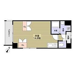アンフィニ千里山 ワンルームの間取図画像