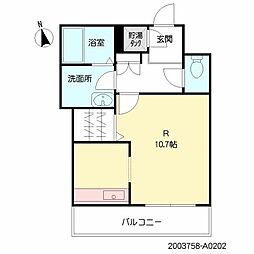 シャーメゾンＫＲＳ 2階ワンルームの間取り
