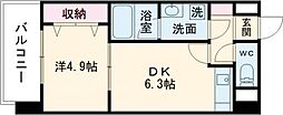 サムティ熊本駅南 9階1DKの間取り