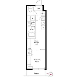 AZEST 志村三丁目II 4階1DKの間取り