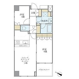 プレミアコート桜台 2LDKの間取図画像