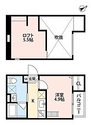 サンテラス住之江公園 1Kの間取図画像