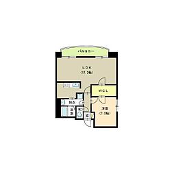 フェリシア鐙 1LDKの間取図画像