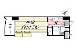 ロイヤル博多駅前 1Kの間取図画像