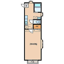 JR仙石線 陸前高砂駅 徒歩8分の賃貸アパート 1階1Kの間取り