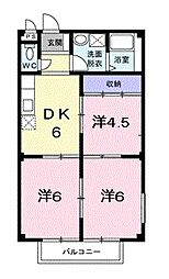 グリーンハイツI 1階3DKの間取り