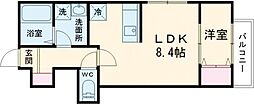 MOVE府中町浜田壱番館 3階1DKの間取り