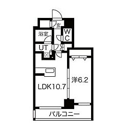 アンベリール亀戸パーク 1LDKの間取図画像