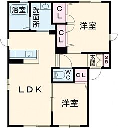 間取図画像 2LDK