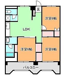 JR両毛線 小俣駅 徒歩25分の賃貸マンション 1階3LDKの間取り
