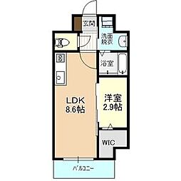 IRMSIII 1階1LDKの間取り