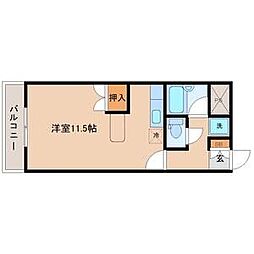 幸町アヴェニュー 4階1Kの間取り