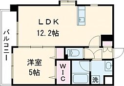 パリス長嶺 3階1LDKの間取り