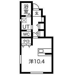 Vista1 ワンルームの間取図画像