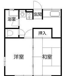 ＣＨカワシタI 1階2Kの間取り