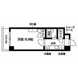 JR東海道・山陽本線 南草津駅 徒歩33分の賃貸マンション 5階1Kの間取り