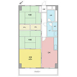 OMレジデンス尾張旭 2階3DKの間取り