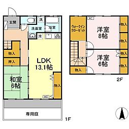 イーストヒルズ　II棟 1階3LDKの間取り