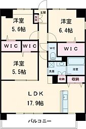 ＬＩＢＴＨ光の森 4階3LDKの間取り