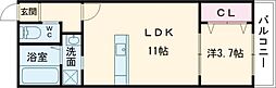 グランフォート明石城北 1LDKの間取図画像