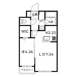 Espoir　本郷(エスポワール本郷) 3階1LDKの間取り