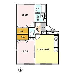 アーバンライフ 2LDKの間取図画像