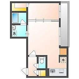 カレラ学園前 4階1LDKの間取り