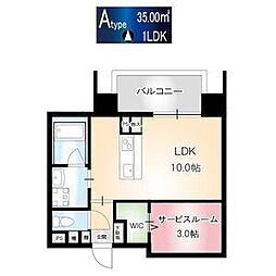 チェスナット88 1LDKの間取図画像