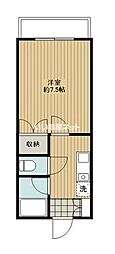 ファインビュー2 1Kの間取図画像