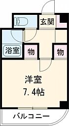 石丸ビル 3階1Kの間取り