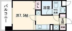 レジディア熊本辛島 1Kの間取図画像