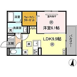 PREMILIFE日岡 1LDKの間取図画像