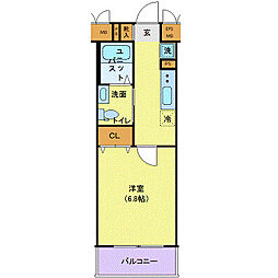 Tドリーム雨宮 1Kの間取図画像