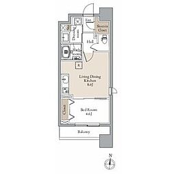 レジディア仙台北四番丁プレイス 4階1LDKの間取り