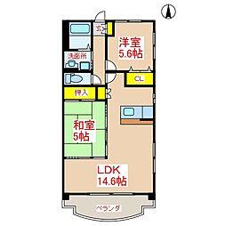 ISORA（国分福島3丁目） 6階2LDKの間取り