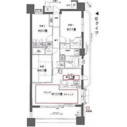 レジディア泉 3LDKの間取図画像